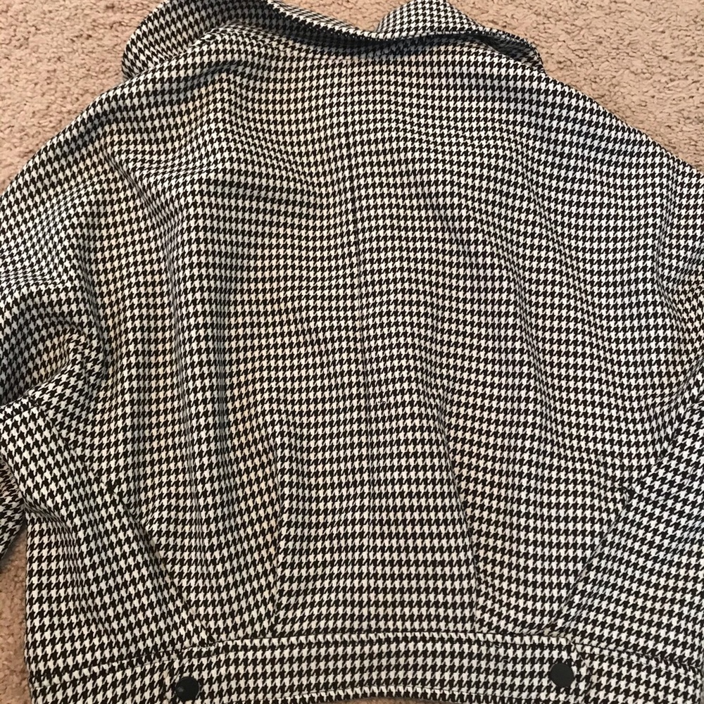 Mango Houndstooth Jacket Size Us Xs - image 3